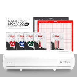 Siser Juliet® Pacchetto Essential – Plotter da Taglio con Lame, Punte, Tappetini e Abbonamento Leonardo™ Pro Inclusi – Per Termovinile, Vinile Adesivo, Carta, Cartoncino e Altri Materiali