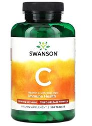 Swanson Vitamine C à Libération Progressive avec Extrait de Cynorrhodon, 1000mg - 250 comprimés | Soutien Immunitaire et Antioxydant Puissant