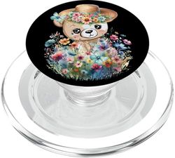Primavera Verano Teddys Oso de peluche Flor Flores Osos Niñas PopSockets PopGrip para MagSafe