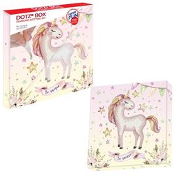 DIAMOND DOTZ DBX.023 - Original 5D Diamond Painting Set Dotz Box Be Unique Einhorn, Kreativset mit 1.991 Diamant Mosaiksteinen, Malset ca. 28 x 28 cm, DIY Komplettset für Kinder AB 8 Jahren