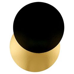Dubbelsidig konditorikarton (guld/svart) Ø 34 cm guld/svart kartong – 100 un.