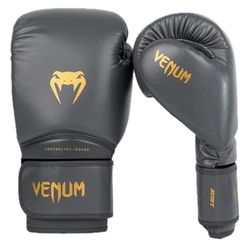 Venum, Contender 1.5 bokshandschoenen, uniseks, volwassenen, 350 g, grijs/goud