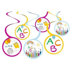 amscan- Schule Spirale décorative, 9917047, Multicolore, 60 cm
