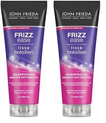 JOHN FRIEDA Frizz Ease Lisse Brésilien Shampooing Immunité Anti-Frisottis 250ml (Lot de 2)