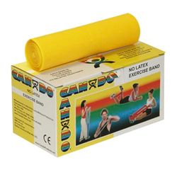 Cando W58517 Bande Elastique LatexFree, 5,5 m, Super Souple, Jaune