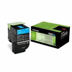 Lexmark 702c Return Program Toner Cartridge - Cyan, 70C20C0