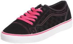 Vans Devan VL9864D_Noir (Black/Pink) - Zapatillas de Deporte de Ante para Mujer, Color Negro, Talla 40