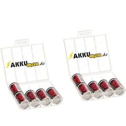 Akkuman.de Akkutechnik vom Fachmann 10 x Eve Batería Litio 3,6 V ER14250 1/2 AA ER 14250 + 2 x Caja