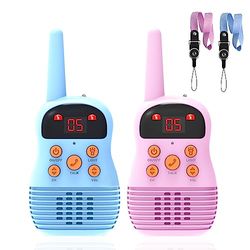 Kopobob Walkie Talkie - Juguetes para niños con Linterna LCD con Sonido Claro, Walkie Talkies de Mano para Aventuras al Aire Libre, Camping, Senderismo (Paquete de 2)