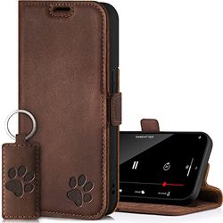 Surazo Leather Wallet Mobile Phone Case Compatible with Samsung Galaxy S23 - Flip & Fold Smartphone Case with Stand, RFID Blocker, Magnet Closure, 3 Slots for Bank Cards - Handcrafted European Leather