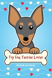 Toy Fox Terrier Lover Notebook and Journal: 120-Page Lined Notebook for Writing and Journaling (6 x 9) (Black and Red Toy Fox Terrier)