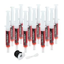 ERRECOM Red Brilliant - 12 x 7,5 ml, Tracciante UV a Base Poe per individuare Perdite di Gas Refrigerante negli Impianti A/C Auto con Compressore Elettrico, Include Adattatore per R134a