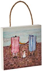 Sam Toft Perfect Day - Decorazione da parete in legno, multicolore, 20 x 20 cm