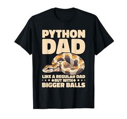 Ball Python Dad Herpetólogo Fideos Reptil Pitón Real Camiseta