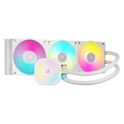 Refroidissement liquide - Système AIO de 360 mm, éclairage RVB, compatible avec plusieurs sockets, installation facile, design élégant en blanc