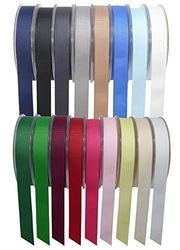 SR SUPER RIBBONS®™ kvalitetsrullar grosgrain band, 3 mm 6 mm 10 mm 15 mm 25 mm och 40 mm 20/50 meter på rullar av hårdplast (benvit, 3 mm x 50 m)