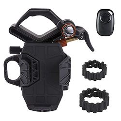 Celestron 81057 NexYZ DX 3-Axis Kit adattatore per smartphone con scatto Bluetooth - Cattura di immagini e video con telescopio, cannocchiale, binocoli, monocoli e microscopio, Nero