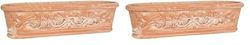 Biscottini vaso terracotta 66x22x17 cm | Vaso piccolo da esterno Made in Italy | Vasi da esterno in terracotta (Confezione da 2)