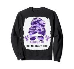 Purple Up Para El Mes De Los Niños Militares Niño Militar Sudadera