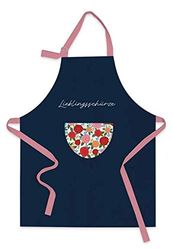 Grafik-Werkstatt 63906 Cooking 100% Cotton Funny Saying | Favourite Apron, Blue/Pink