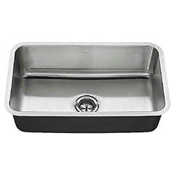 American Standard 18SB.9301800T.075 - Lavello singolo da incasso, 30 x 18 cm, in acciaio inox