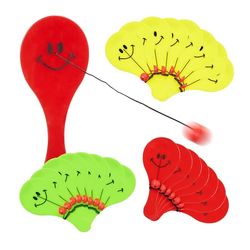 Relaxdays Paddleball, Set da 24 Giocattolo Paddelball, Gioco Racchette con Elastico e Pallina, Racchettoni, Regalo Bambini, Multicolore