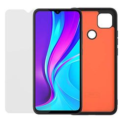 Beschermhoes van TPU en gehard glas voor Xiaomi Redmi 9C.