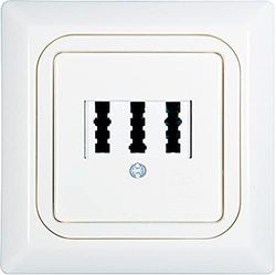 Opus 560.748.02 UP-TAE-TE gniazdo telefoniczne 3-krotne kodowanie NFN, Kanto