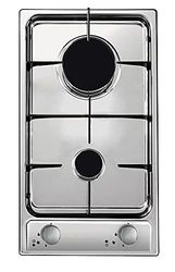 Candy Idea CDG32/1SPX Piano Cottura a Gas, 2 Fuochi, Da Incasso, Acciaio Inossidabile, Inox, 29x51x4,5 cm