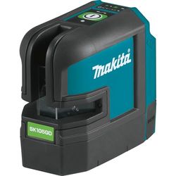 Makita Láser inalámbrico de línea cruzada SK105GDZ verde 12 V máx. (sin batería, sin cargador), azul, negro