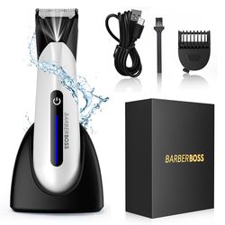 BarberBoss Body Groomer Men, Mens Ball Shaver, Groin & Body Hair Trimmer, Pubic Hair Trimmer for Men, Body Shavers for Men, Balls Trimmer Men, Men's Pube Trimmer