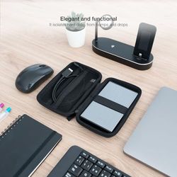 Estuche protector para caja externa de 2.5", color negro, resistente y portátil; ideal para proteger discos duros y dispositivos de almacenamiento.