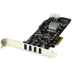 StarTech.com Scheda adattatore PCI Express (PCIe) SuperSpeed a 4 porte USB 3.0 (5Gbps) con UASP - 2 canali da 5 Gbps dedicati (PEXUSB3S42V)