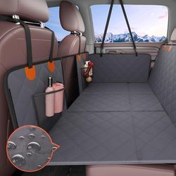 VEVOR Estensione per Sedile Posteriore per Cani, Amaca per Cani Coprisedile per Cani con Fondo Rigido Sedile Posteriore 1420 x 770 mm, 181,4 kg, con Finestra a Rete e Tasca Portaoggetti per Auto, SUV