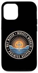 Christian Way Maker Miracle Worker Promise Keeper Cross Case for iPhone 12/12 Pro