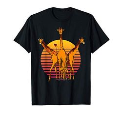 Safari Signore Dello Zoo Regalo Africa Retro Giraffa Maglietta