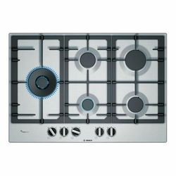 Bosch - Placa de gás, série 6, 5 fogos, FlameSelect, aço, PCS7A5B90