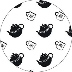 Bonateks, Ronde digitaal bedrukte muismat, antislip onderkant, voor kantoor en thuis, diameter: 22 cm