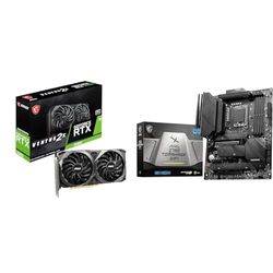 MSI GeForce RTX 3060 VENTUS 2X 12G OC Gaming Graphics Card - 12GB GDDR6, 1807 MHz, PCI Express Gen 4 & MAG Z790 TOMAHAWK WIFI Motherboard ATX - Supports Intel Core 12/13th Gen Processors, LGA 1700