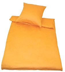 Kinzler Juego de Cama, algodón, Amarillo, 40 x 80 + 155 x 200 cm