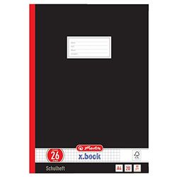Herlitz 331223 Cahier A4 Carreaux/marge/L.26 40 p Noir Lot de 10 (Import Allemagne)
