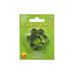 Makins Knorr PranDELL - Set di 3 tagliapasta a Forma di Fiore, in Tre Misure