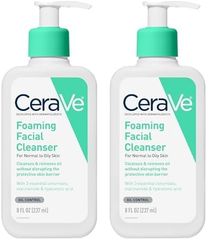 CeraVe - Crème-mousse nettoyante pour le visage - l'emballage de 236 ml peut varier (Lot de 2)