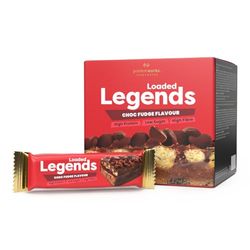 THE PROTEIN WORKS - Barres de légende chargées | 14g de protéines | 12 paquets x 47 g | Faible teneur en sucre| Fondant au chocolat