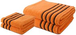 Le linge de Jules Set di 2 Asciugamani da Bagno 50 x 100 cm + 2 Teli da Bagno 100 x 150 cm, 100% Cotone, 550 g/m2