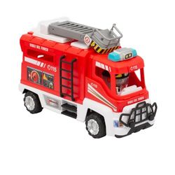 Giochi Preziosi Pompier avec livrée d'origine à Roue Libre. détaillé et Riche en Accessoires Comprend Pompier de 7 cm, pour Enfants à partir de 4 Ans
