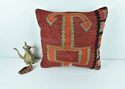 Kelim Cuscino 40x40 cm fatto a mano turco prodotto federe kilim dekorativo orientale etnici cuscino 2872