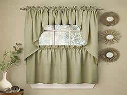 Sweet Home Collection Paire de Rideaux Swag - Sauge - 5,1 cm de Large x 22,9 cm de Long