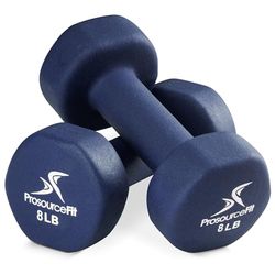 ProsourceFit Neoprene Mancuernas, Unisex-Adult, Azul, 8 LB