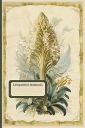 Composition Notebook College Ruled: Vintage Roses Botanical Illustration: Journal For School, College, Work, Office | Wide Lined